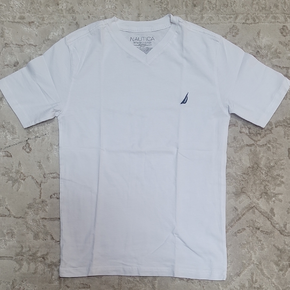 Nautica Boy's White Short Sleeve Tee